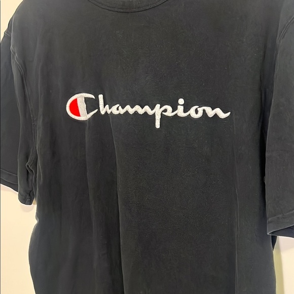 Champion Embroidered Black Short Sleeve Tee, Men’s XL - Picture 2 of 8